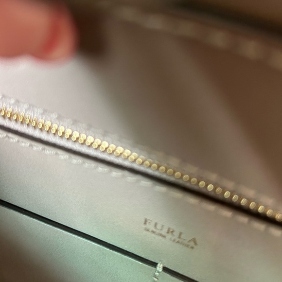 FURLA NWT Taupe Colored Leather Tote - Picture 8 of 12